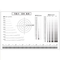 게이지 포인트 투명 필름 얼룩 비교 카드 90X60mm 크랙 대비 애완 동물 도트 라인 표면 품질 검사