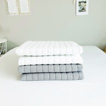 천사베딩 빈센트 별달 자수 세미마이크로 간절기 침대패드, 그레이