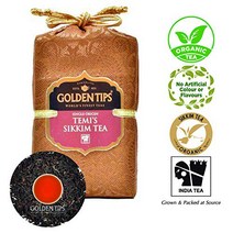 Golden Tips Premium Temi Sikkim Black Tea - Brocade Bag 100g (50 Cups) | Black Tea Leaves | Anti Ox, 1