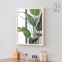 제이디라인 원목 화장대 거울 대형, 편백나무