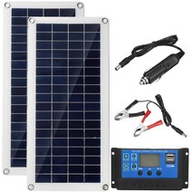 40W 12V 태양광 패널 태양열 판넬 컨트롤러 키트, 태양광패널 1개입+100A 컨트롤러 세트