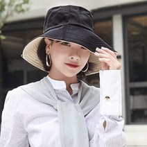마이블 양면 버킷햇 베이지블랙 벙거지모자