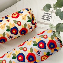 로즈마리 플라워 꽃무늬 순면 안고자는 꿀잠템 사계절 바디필로우 롱 원통 캔디 쿠션, 커버+솜, 아이보리