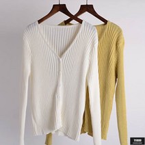 가바바 여성 가디건 골지 데일리 니트 브이넥 가디건 G55708