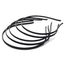 Luxxii (4팩) 2.5cm 블랙 앤 화이트 컬러 플라스틱 앨리스 헤어밴드 아동용 여아용 십대 머리띠