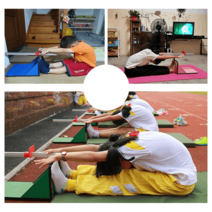 좌전굴 측정기 허리 유연성 앉아윗몸앞으로굽히기, 학교 신체검사용 핑크 모델 4단 조절 레드카펫
