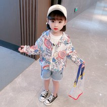 아짱)키즈 여름 일러스트바람막이점퍼(여름신상)