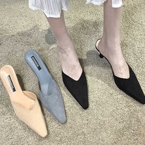 여성직장인구두 여성 데일리화 데이트룩 슈즈 가을 펌프스힐 뮬구두-72394EF