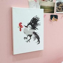 캔버스천데코사각액자33.4×24.2_풍수에좋은닭그림, 이미지1