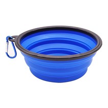 곡물 이송기 휴대용 접이식 실리콘 애완 동물 그릇 350ML/1000ML 강아지 음식 용기 야외 캠핑 개 액세서, 03 Blue_02 650ml