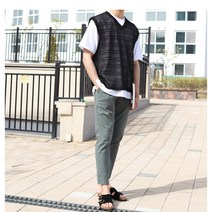 남자 여름 조끼 니트 오버핏 캐주얼 패션 봄 조끼