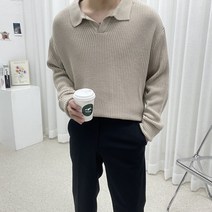 스트릿제이 하찌 카라 오픈 니트