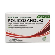 NZ 직구 MediPlus 폴리코사놀 큐 성인용 66.8mg 하루 한알 아연 180TAB 1팩, 수량, 상세참조