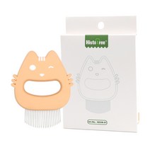 검빅스 반려동물 죽은 털 엉킨 털 제거 브러쉬 빗, 1개, 오렌지