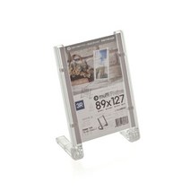 PW3D901D 투명 홀더 POP 메모 프레임 인포 상품 메모집게 가격표 설명 꽂이 집게 네임택 세로 아크릴 T자형 광고 일반시트지