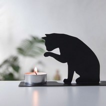 지아커스텀 철재 티라이트홀더 산타클로스 고양이 사람 장식용품