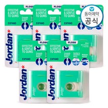 조르단 치실 익스팬드 넓은 치아용 25M 5개, 단품