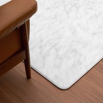 [안탈로디자인매트] PVC 양면 러그매트 화이트그레이 마블 거실 거실바닥 놀이방 유아 애견 강아지 미끄럼방지 층간소음방지