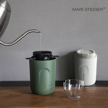 드리퍼를 품은 텀블러 마리슈타이거 316 스텐텀블러 & 휴대용 드리퍼 세트, 텀블러(화이트)+드리퍼(화이트)