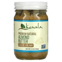 Kevala 아몬드 버터 클래식 크리미 12 온스 (340 그램) 1팩, 1개, 340g