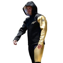 제트트라이브 골드 블랙 후드 겨울 수상스포츠 자켓 네오프렌, X-Large