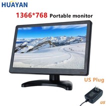 노트북듀얼모니터 보조모니터 12인용 lcd hd pc 미니 tv 컴퓨터 ps3ps4 라즈베리 파이 cctv 비디오 입력 휴대용 스피커 hdmi vga, 12 - 1366x768