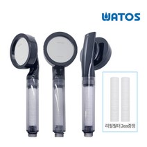 와토스코리아 WP-401 정수 불순물 녹물 필터 샤워블러썸 샤워헤드 블랙, 1개