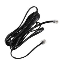 2X RJ11 6P4C 전화 케이블 코드 ADSL 모뎀 3 미터, [01] black, 01 black