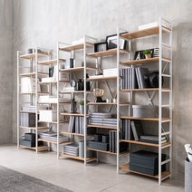 이케아 선반 5단 6단 다용도 거실 철제 원목 연결형 일자형 선반장 책장 수납 600, 블랙, A(단독사용가능)