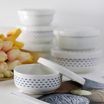도하 전자렌지 도자기 뚜껑찬기 4size 택1p, 대, 그린
