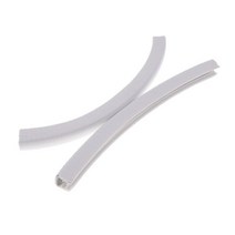 2pcs 방수 스케이트 보드 롱 보드 코 데크 가장자리 고탄성 고무로 만든 충돌 방지 스트립 매우 충격 흡수, 화이트, 고무