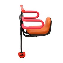 자전거 유아 안장 앞 아기안장 보조의자 유아시트 baby bike seat 자전거 앞 어린이 장착형 안전 아이 자전거 캐리어 발 페달 지원 등받이 유니버설 자전거 안장, 주황색