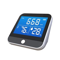 [고정밀도 CO2 측정기] 이산화탄소 농도계 공기질 검지기 NDIR 방식 CO2 센서 온도습도 측정 기능 부착 경량 소형 환경 모니터링 경보 알람 『개량 소음할 수 있다』 매뉴얼