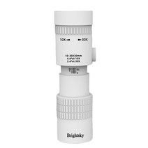 단망경 망원경 투시경 10 000m 핸드폰 촬영 줌렌즈, 10-30x30 블랙 + 클립