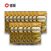 예이니식품 샘표 그때그추억 바지락칼국수 15개(100.3gx15개)사리멸치잔치물김치, 100.3g, 15개