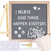 게시판 보드 글자 펠트 메시지 사인 회색 장식 발표 편지 홈 오피스 10x10 프레임 나무 벽 후크 첫 번째 교실, [01] Grey, [01] 16x13 inchees