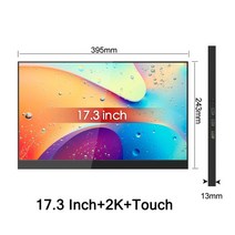 240HZ모니터 156173 인치 2K 터치스크린 휴대용 25601440 HDR 100 sRGB Freesync 디스플레이 IPS 화면 PC 노트북 Xbox PS4 스위치, [03] 17.3 2K Touch, [01] 영국 플매트 카펫 매트 카펫 러그, 6.173 2K Touch - 영국 플러그