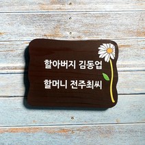 나무간판 수목표찰 문패 수목장명패 12364