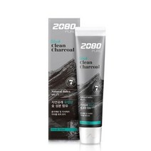 2080 퓨어 블랙 차콜민트 치약, 3개, 120g