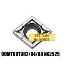 t09t302/t09t304/t09t308 nx2525 t 09t3 02/04/08 선삭 공구 홀더 용 초경 인서트, 01 CCMT09T304 NX2525
