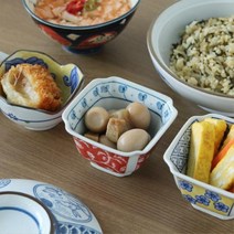 일본풍 도자기 반찬그릇 찬기모음 아사미 3종 혼밥 홈플레이팅 한상차림 아침밥, 아사미 팔각 노란찬기