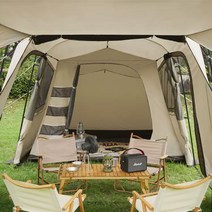 거실형 쉘터 텐트 6인용 사계절 터널용, 라이트 그린 + 사각방수매트