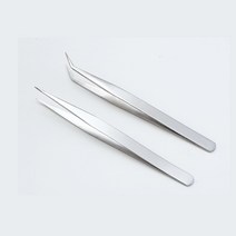 초정밀핀셋 2type 붙이는셀프속눈썹연장재료 가닥속눈썹펌붙이기 키트, 1개, 일자형