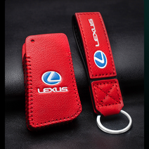 [당일발송] 렉서스 가죽 키케이스 es300h nx300h rx450h ux250h 키홀더 키링 스마트키, 레드(Red)