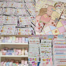 1000장이상 디테포함 인스랜덤박스 초등학생선물 인스랜박 인쇄소스티커 떡메모지 랩핑지, 올스티커랜덤박스
