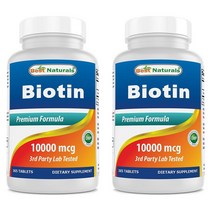 Best Naturals Biotin 10000 mcg 미국 베스트 내추럴스 비오틴 10000mcg 365정 2병