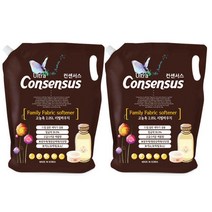 컨센서스 고농축 섬유유연제 베이비파우더 리필, 2.05L, 2개