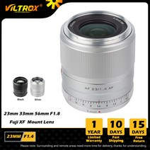 Viltrox 23mm 33mm 56mm 13mm F1.4 후지X 자동 초점 초광각 APS-C 렌즈 후지필름 후지XF Mount X-T4 카메라 렌즈용, 스페인 후지 Xf 23mm 실버