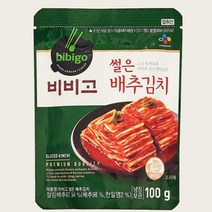 CJ더마켓 집반찬 집밥 가정식 자취템 탑티어 비비고 썰은배추김치 배추 총각 열무 국산 업소용 김치 100G 5개, 26세트
