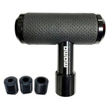 기어봉 튜닝 전자식 기어봉 수동 기어봉 car gear shift pu leather t-handle 조이 스틱 momo shift 노브 유니버설 자동 트랜스미션, 검은색